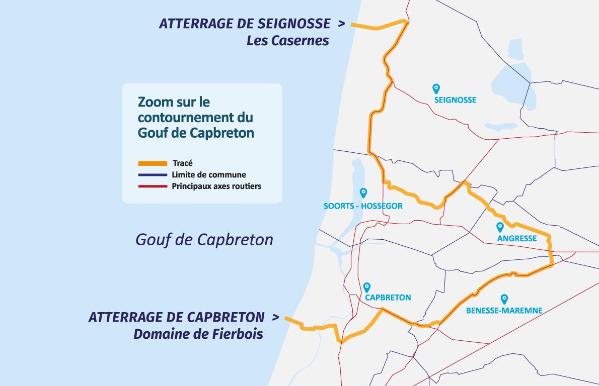 Tracé dans les Landes