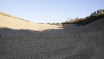 Plateforme d’entrée de la galerie technique à Montesquieu-des-Albères