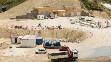 Plataforma d’entrada del túnel a Montesquiu d’Albera