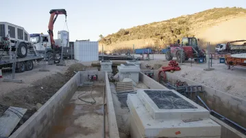 Plataforma de entrada del túnel en Montesquieu-des-Albères