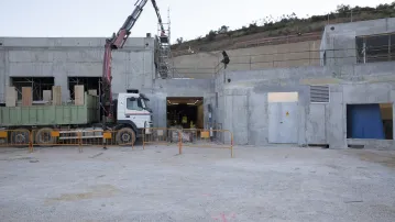 Plataforma de entrada del túnel en Montesquieu-des-Albères