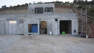 Plataforma de entrada del túnel en Montesquieu-des-Albères