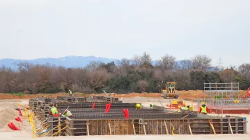Foundations of the converter substation of Santa Llogaia	
