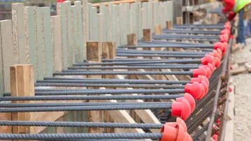 Foundations of the converter substation of Santa Llogaia	