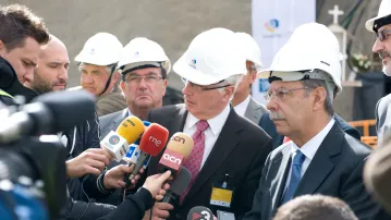 Inauguration du tunnelier Canigou à Montesquieu-des-Albères (Pyrénées-Orientales)